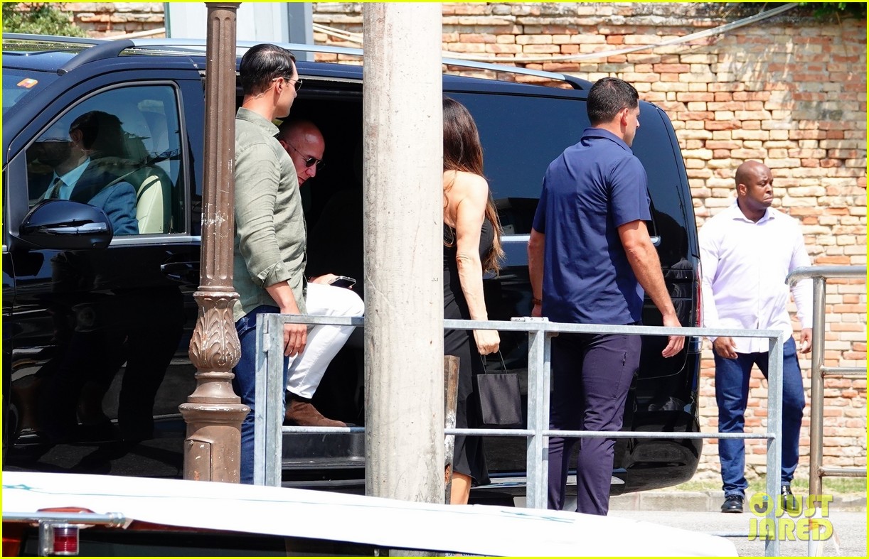 Jeff Bezos & Lauren Sanchez Emerge in Venice Ahead of Wedding Day