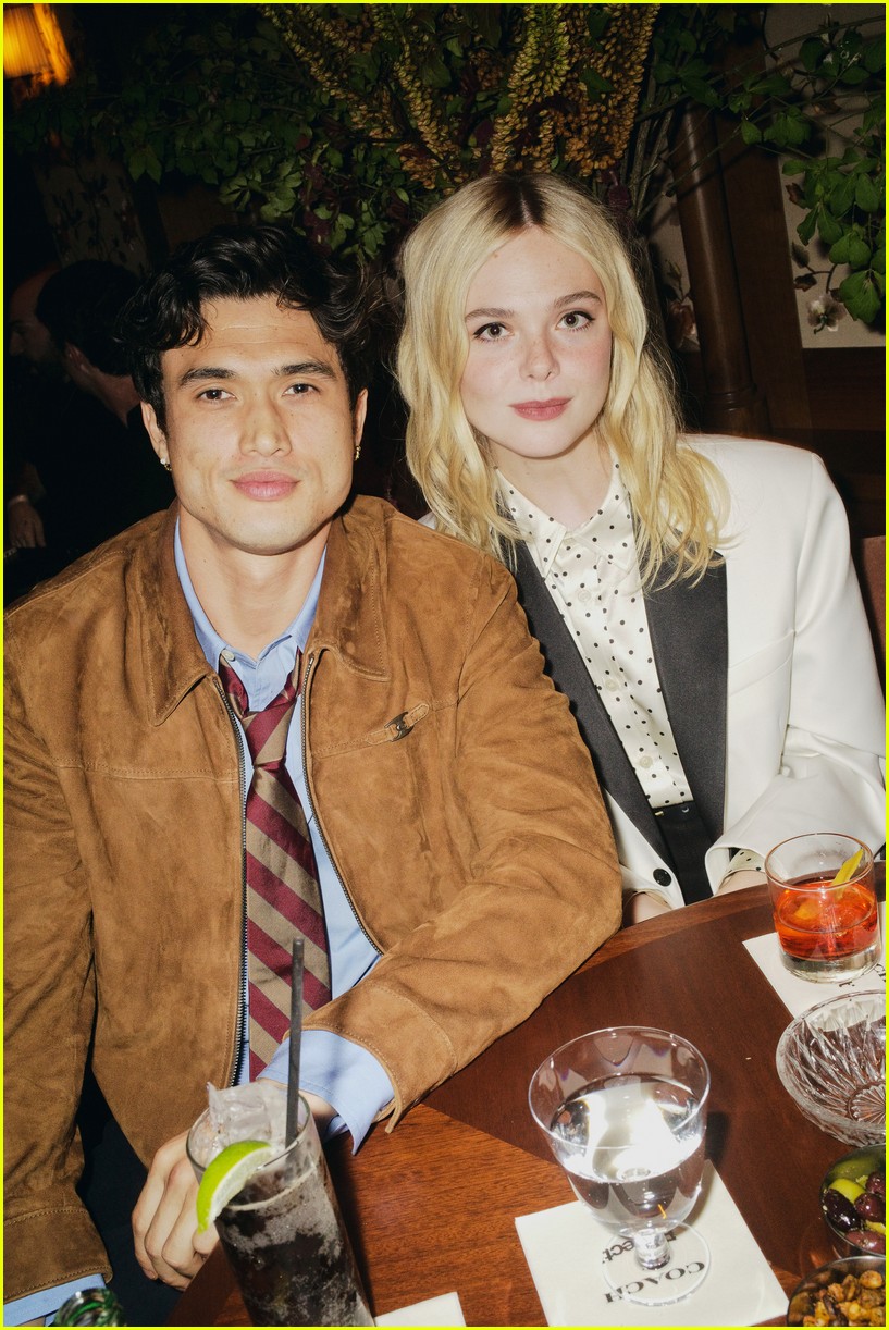 Elle Fanning Goes All Denim for Coach's NYFW Show with Charles Melton & More