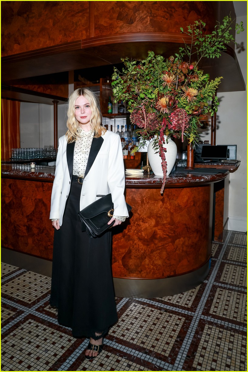 Elle Fanning Goes All Denim for Coach's NYFW Show with Charles Melton & More