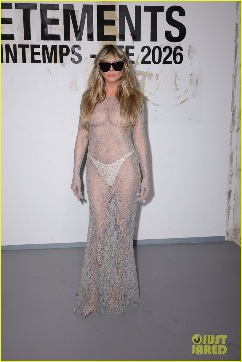heidi klum sheer dress paris Heidi Klum Wears Fully Sheer Dress & Grillz on Her Teeth at Vetements Paris  Show - Just Jared - Celebrity News and Gossip