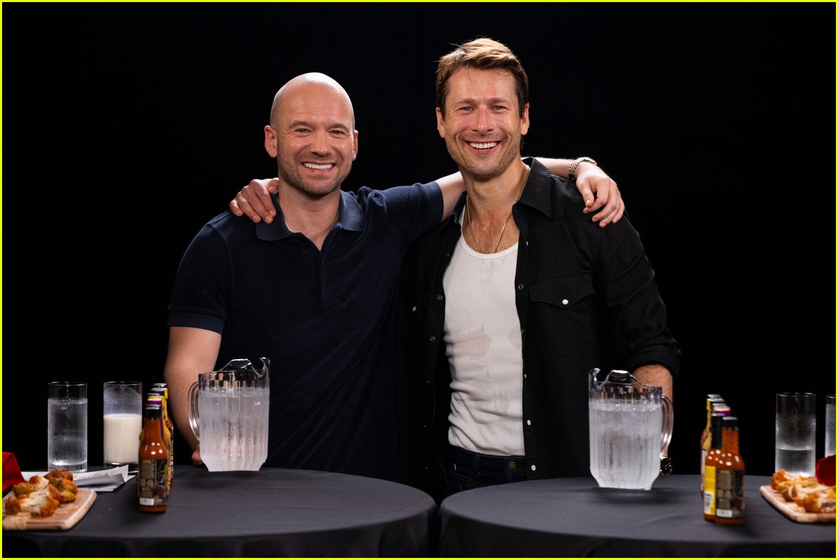 Glen Powell Reveals Which Muscles Sylvester Stallone Told Him to Work On & Who He Bombed a Script Read in Front Of During 'Hot Ones' Appearance