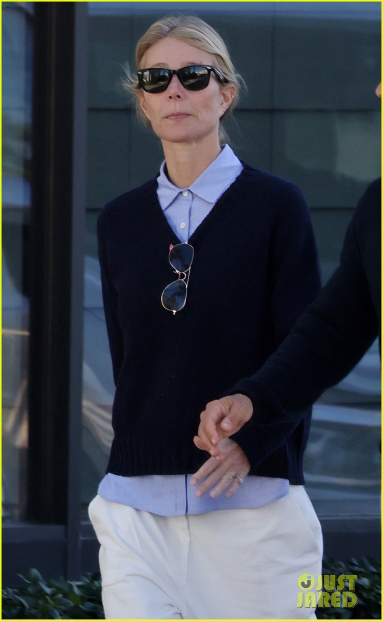 Gwyneth Paltrow & Husband Brad Falchuk Wear Matching Outfits on Santa Barbara Walk