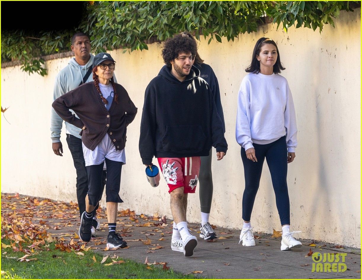 Selena Gomez & Husband Benny Blanco Kick Off Week with a Family Stroll