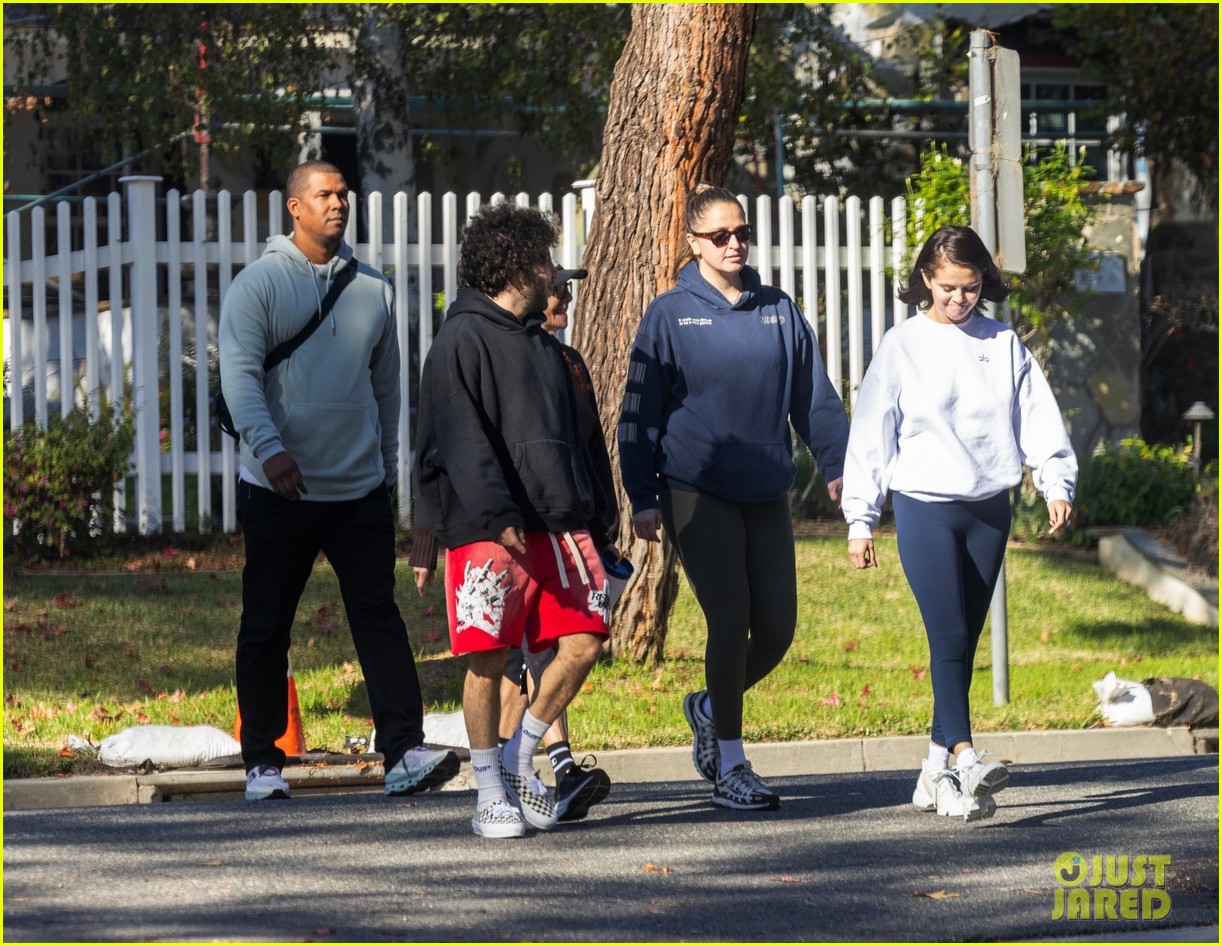 Selena Gomez & Husband Benny Blanco Kick Off Week with a Family Stroll