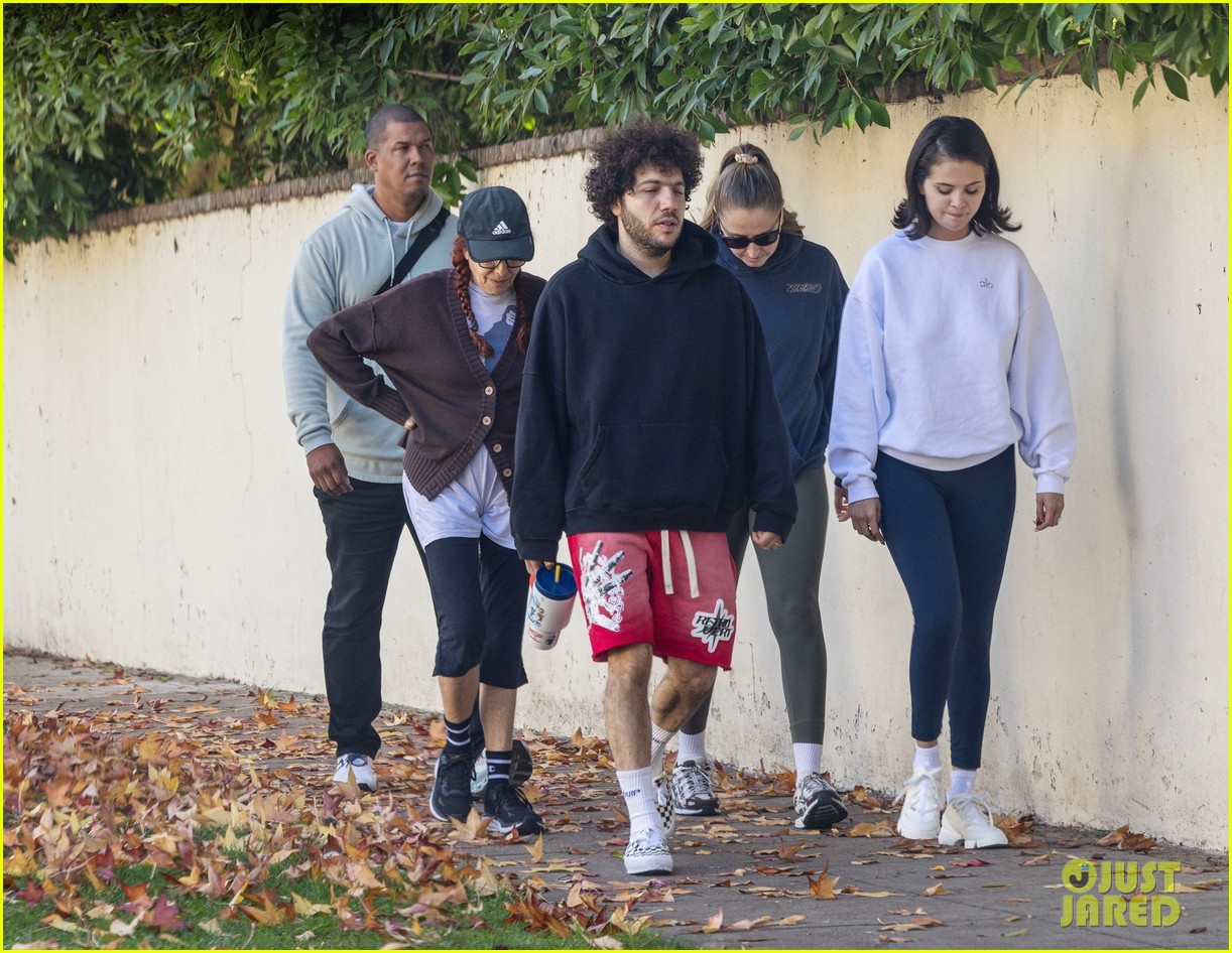 Selena Gomez & Husband Benny Blanco Kick Off Week with a Family Stroll