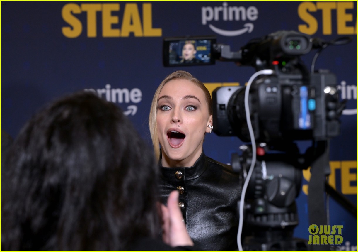 Sophie Turner Steps Out in Sleek Black Leather for 'Steal' Screening With Co-Stars