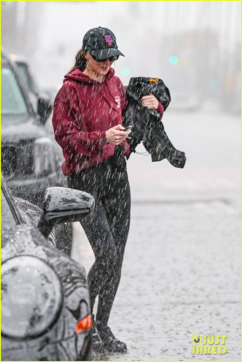 Dakota Johnson Braves L.A.'s Torrential Rains for a Monday Gym Session