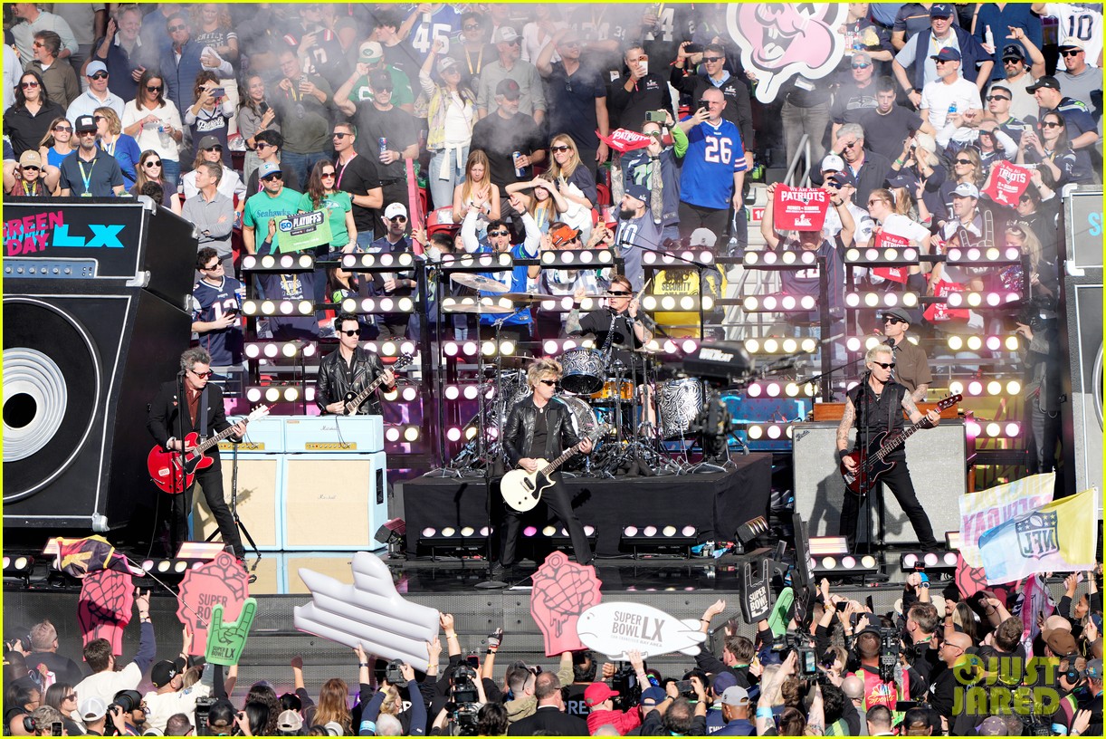 Green Day at Super Bowl 2026 Video: Band Performs Greatest Hits Medley During Pre-Show, Drops F-Bombs