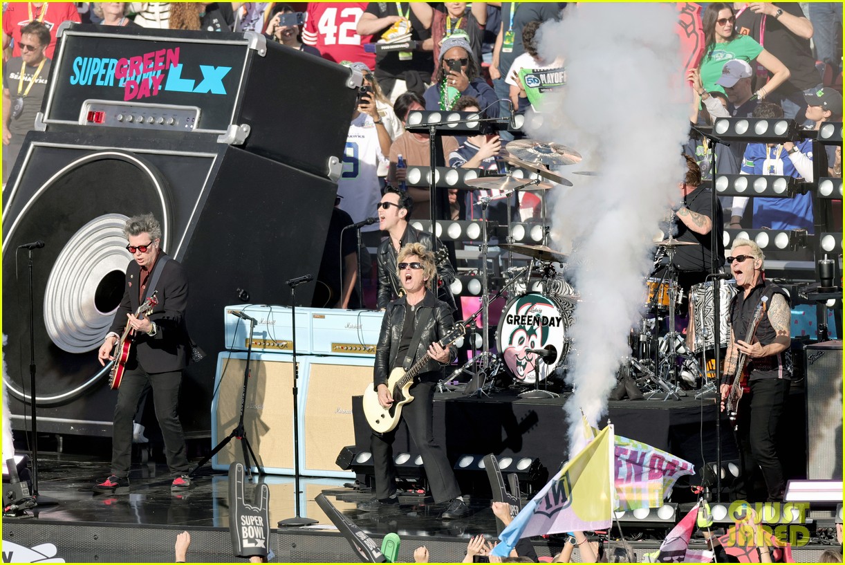 Green Day at Super Bowl 2026 Video: Band Performs Greatest Hits Medley During Pre-Show, Drops F-Bombs