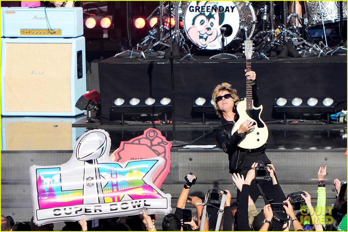 Green Day at Super Bowl 2026 Video: Band Performs Greatest Hits Medley During Pre-Show, Drops F-Bombs