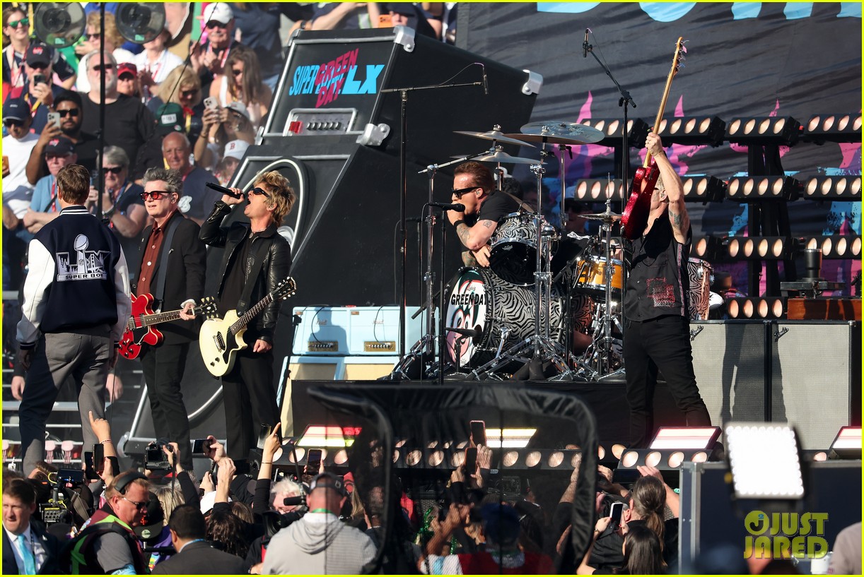 Green Day at Super Bowl 2026 Video: Band Performs Greatest Hits Medley During Pre-Show, Drops F-Bombs