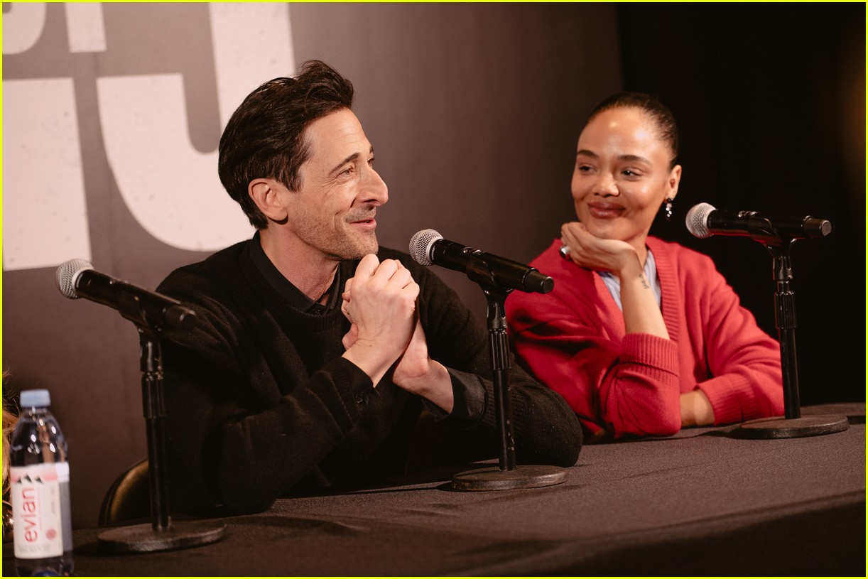 Adrien Brody & Tessa Thompson Meet the Press Amid Rehearsals for Broadway Debuts in 'The Fear of 13'