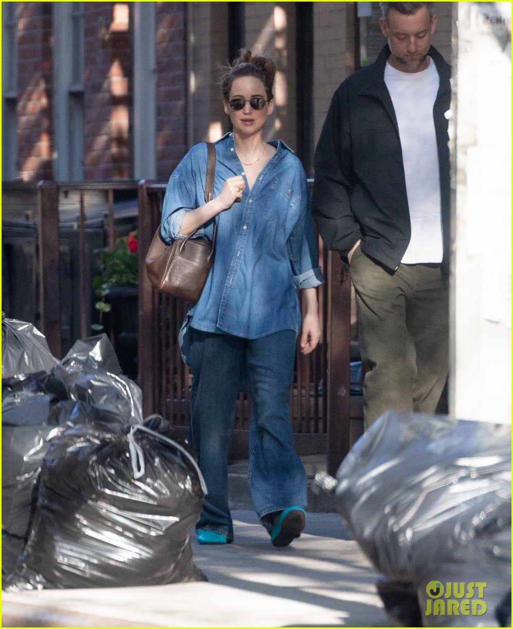 Jennifer Lawrence Rocks Double Denim Look on NYC Outing with Husband Cooke Maroney